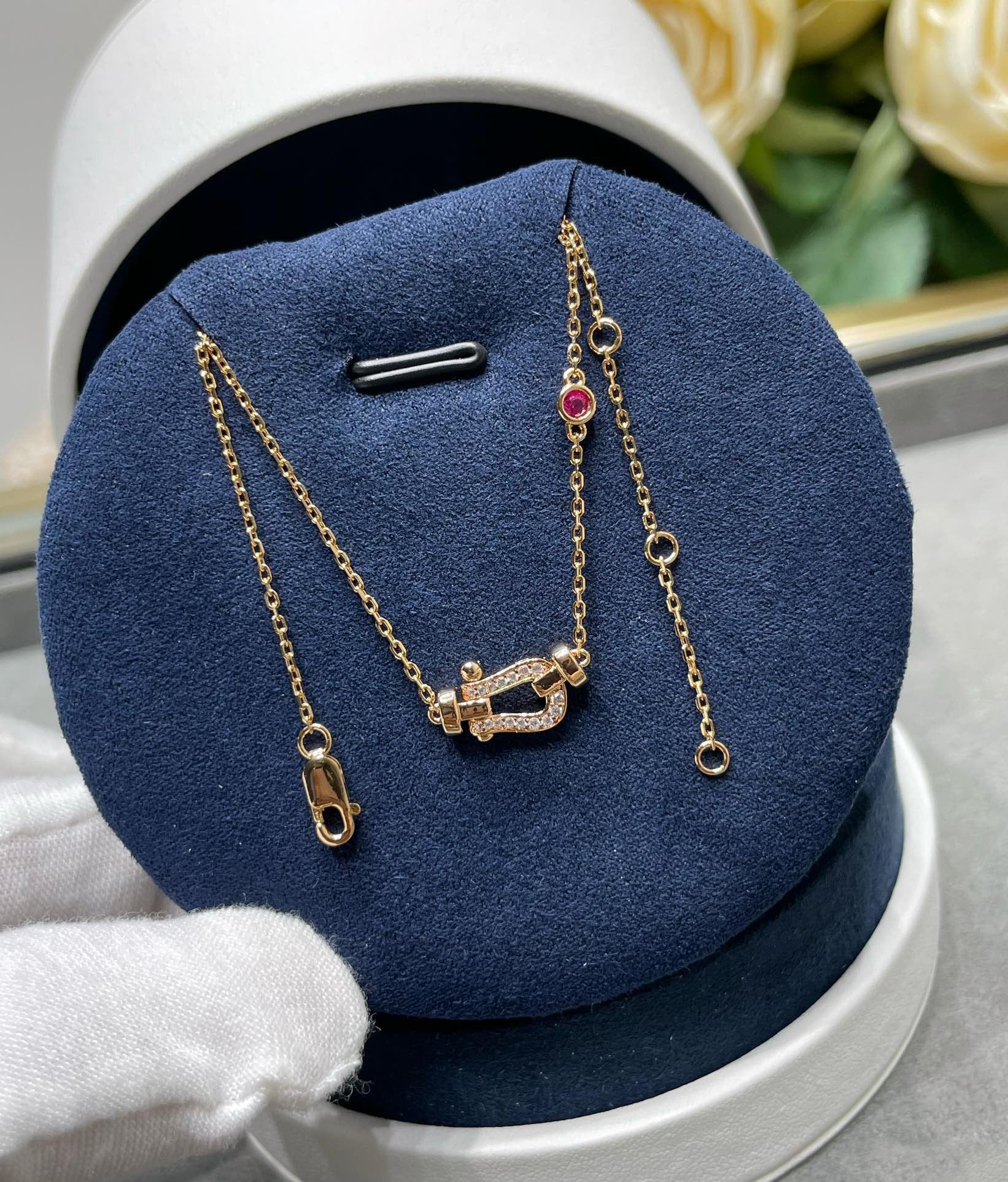 [Shinejoy]FORCE 10 DIAMOND PINK GOLD NECKLACE