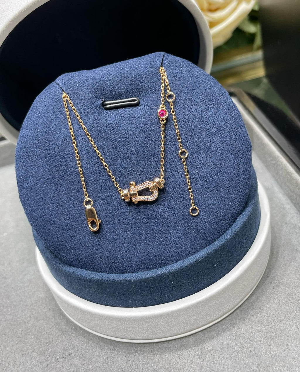 [Shinejoy]FORCE 10 DIAMOND PINK GOLD NECKLACE