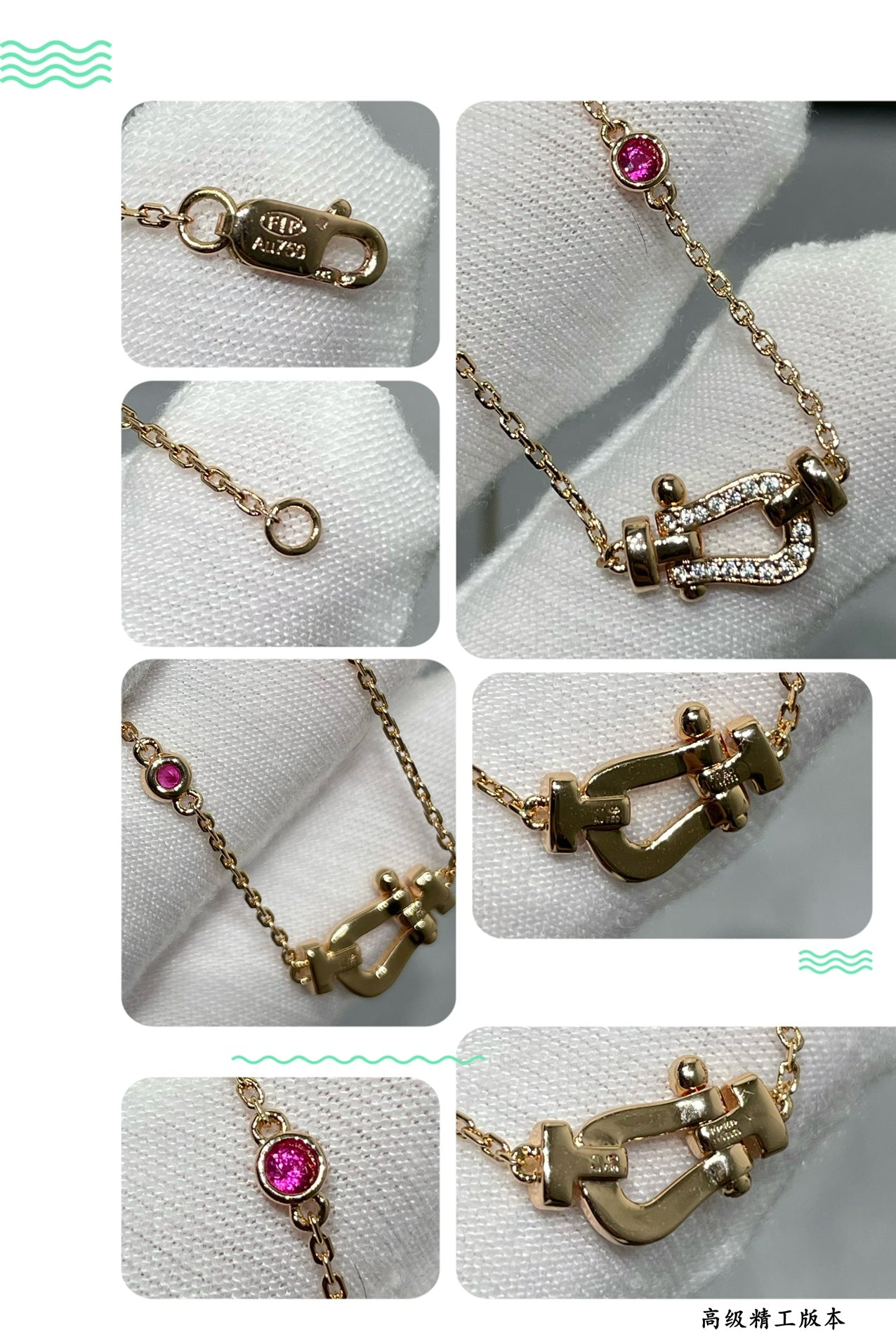 [Shinejoy]FORCE 10 DIAMOND PINK GOLD NECKLACE