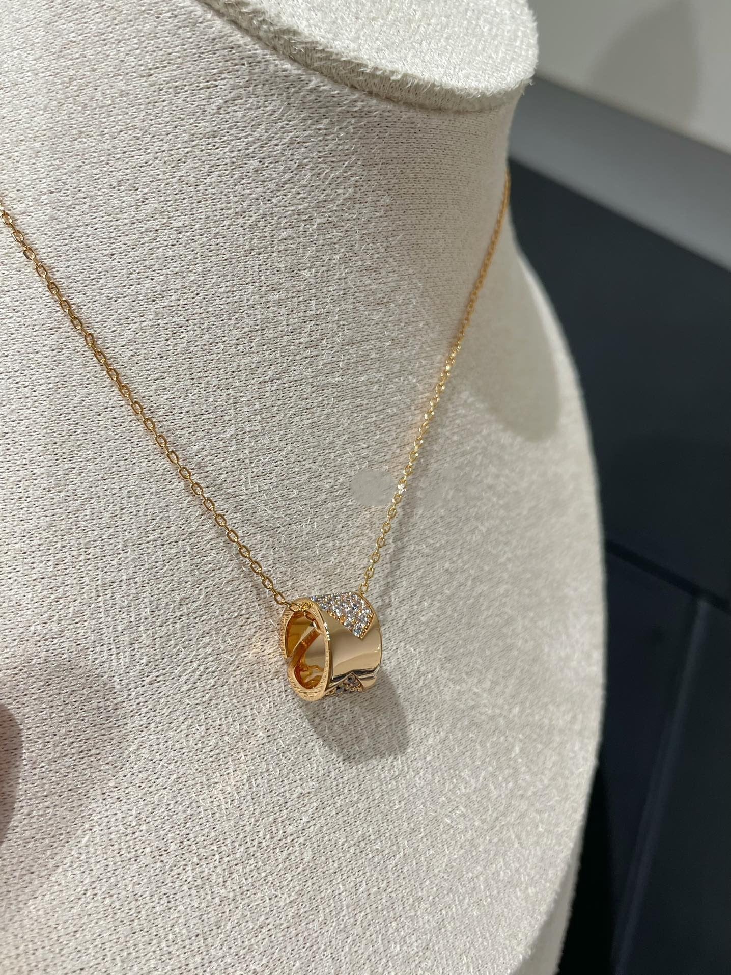 [Shinejoy] COLLIER PAVÉ DE DIAMANTS LIENS EVIDENCE
