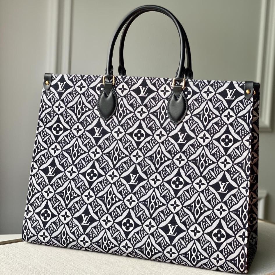 LV DEPUIS 1854 ONTHEGO GM TEXTILE GRIS