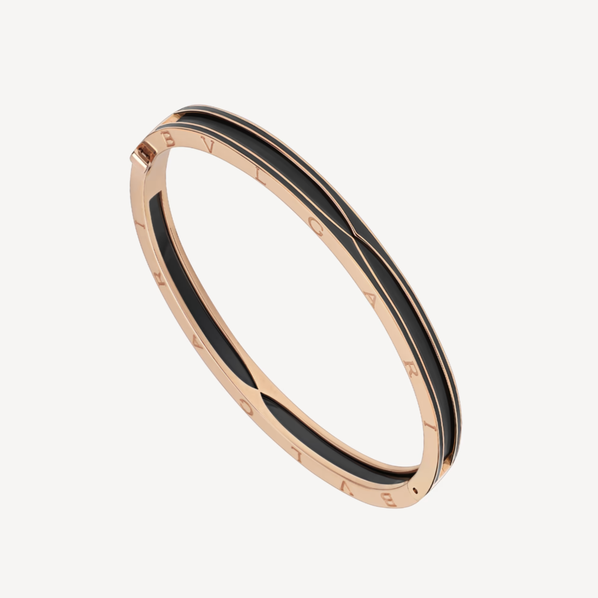 [Shinejoy]ZERO 1 PINK GOLD WITH MATTE BLACK CERAMIC BRACELET