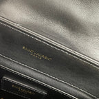 LOULOU PETIT 25 EN CUIR D'AGNEAU NOIR AVEC FERMOIR DORÉ