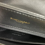 LOULOU PETIT 25 EN CUIR D'AGNEAU NOIR AVEC FERMOIR DORÉ