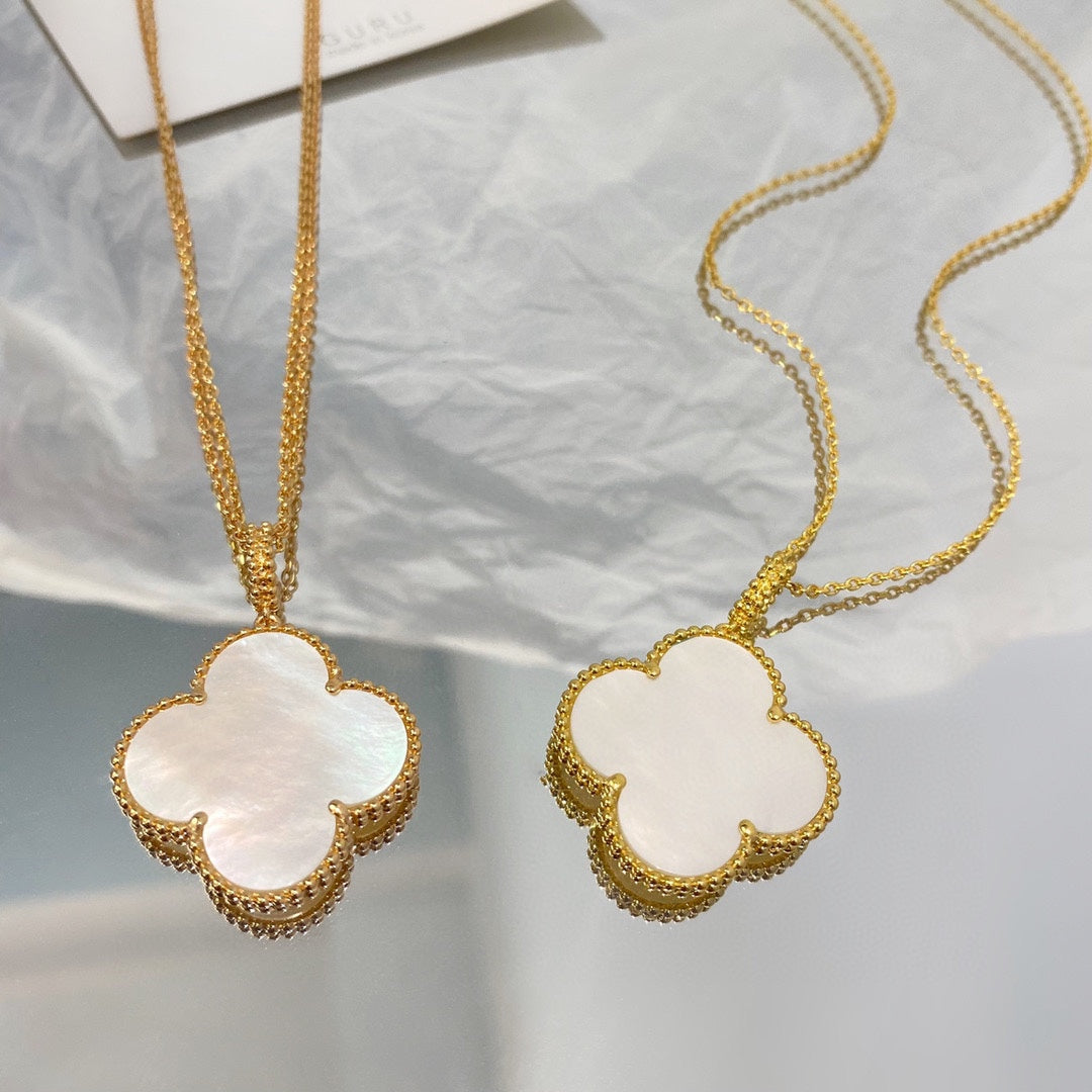 [Shinejoy] COLLIER PENDENTIF CLOVER 25MM MOP GRAND