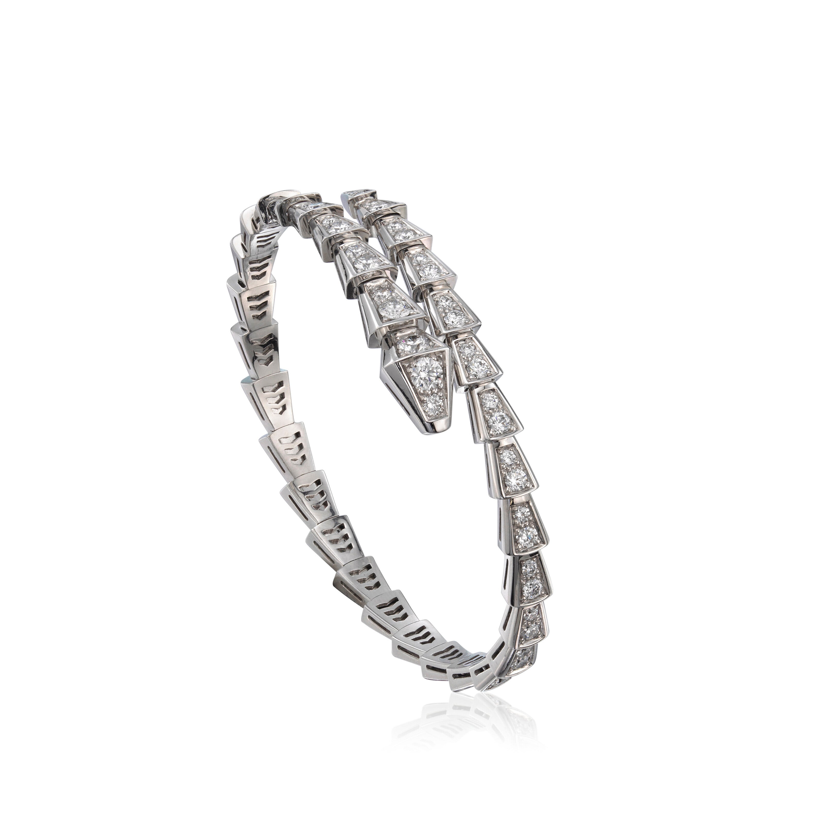 [Shinejoy]SERPENTI BRACELET 6MM SILVER DIAMOND