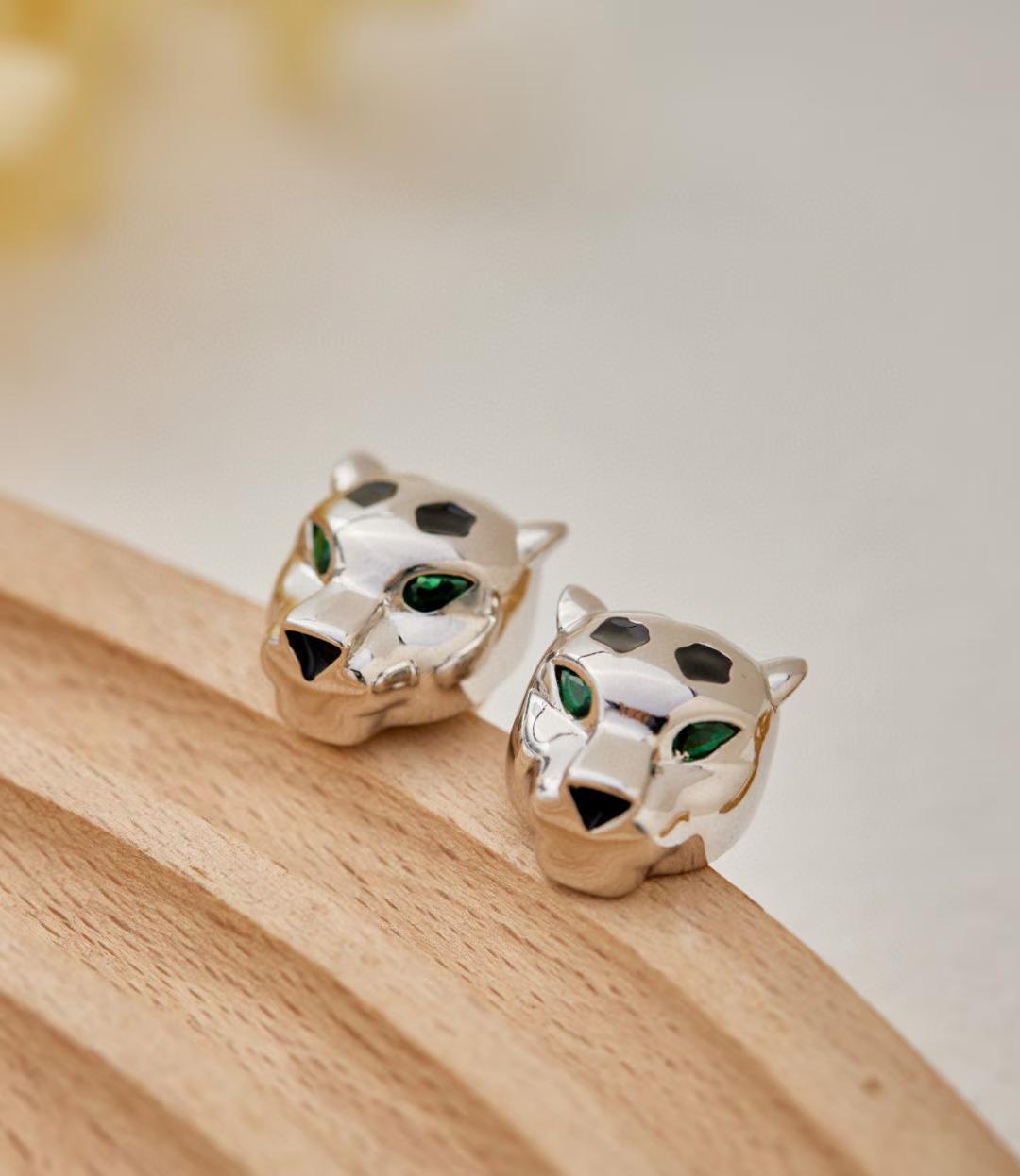 [?Shinejoy]CHRRTAH-PRINT STUD EARRINGS, THREE COLORS