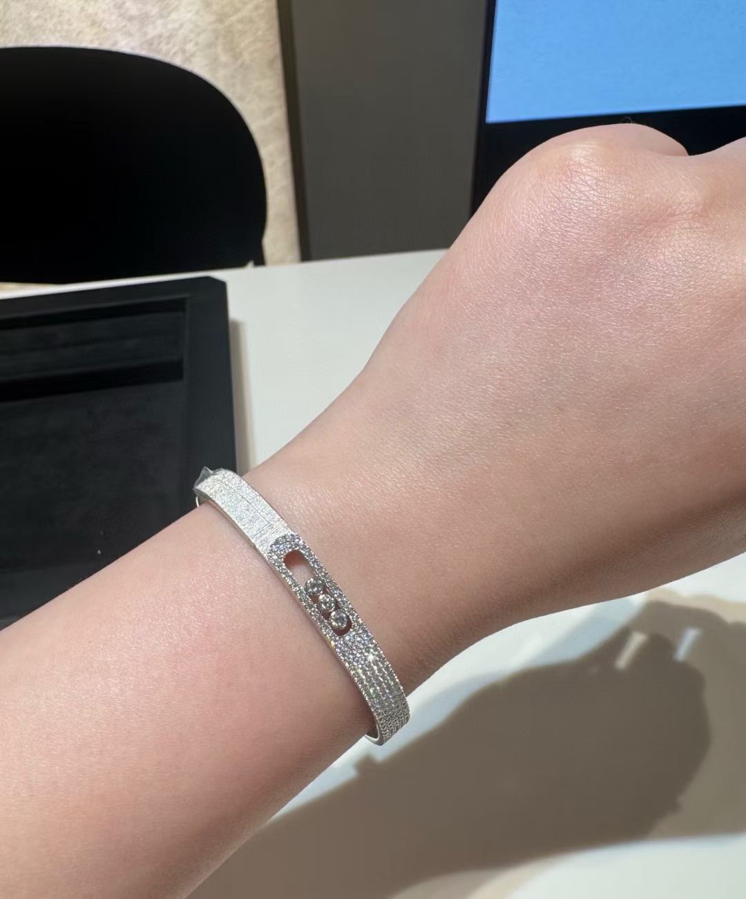 [Shinejoy]2026 BRAND-NEW FROSTED BRACELET WITH DIAMONDS THREE COLORS