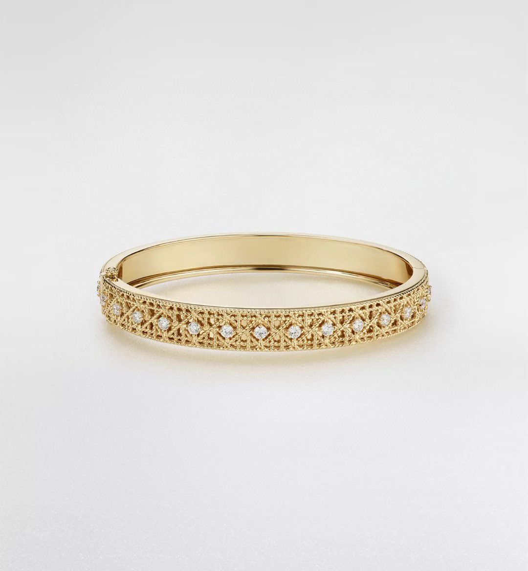 [?Shinejoy]2026 WOVEN-PATTERN BRACELET SET WITH FULL DIAMOND INLAY THREE-COLORS