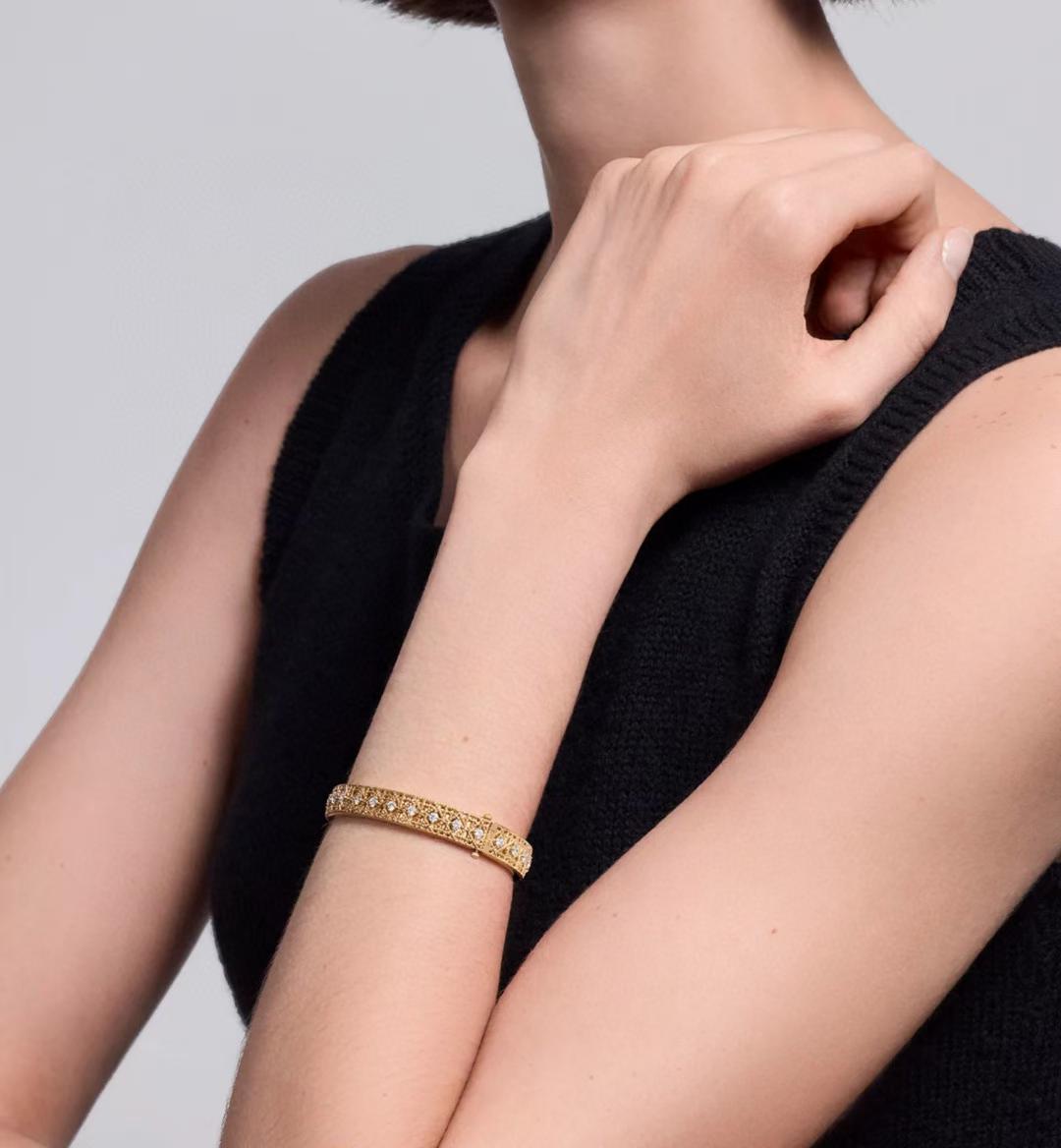 [?Shinejoy]2026 WOVEN-PATTERN BRACELET SET WITH FULL DIAMOND INLAY THREE-COLORS