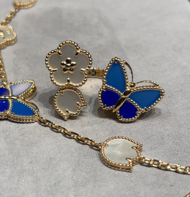 [Shinejoy] Bague balai diamant papillon double