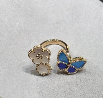 [Shinejoy] Bague balai diamant papillon double