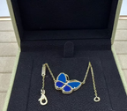 [Shinejoy] COLLIER PAPILLON DIAMANT ROUGE OR ROSE