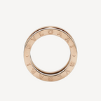 [Shinejoy]ZERO 1 TWO-BAND LOOPS AND BLACK CERAMIC PINK GOLD RING