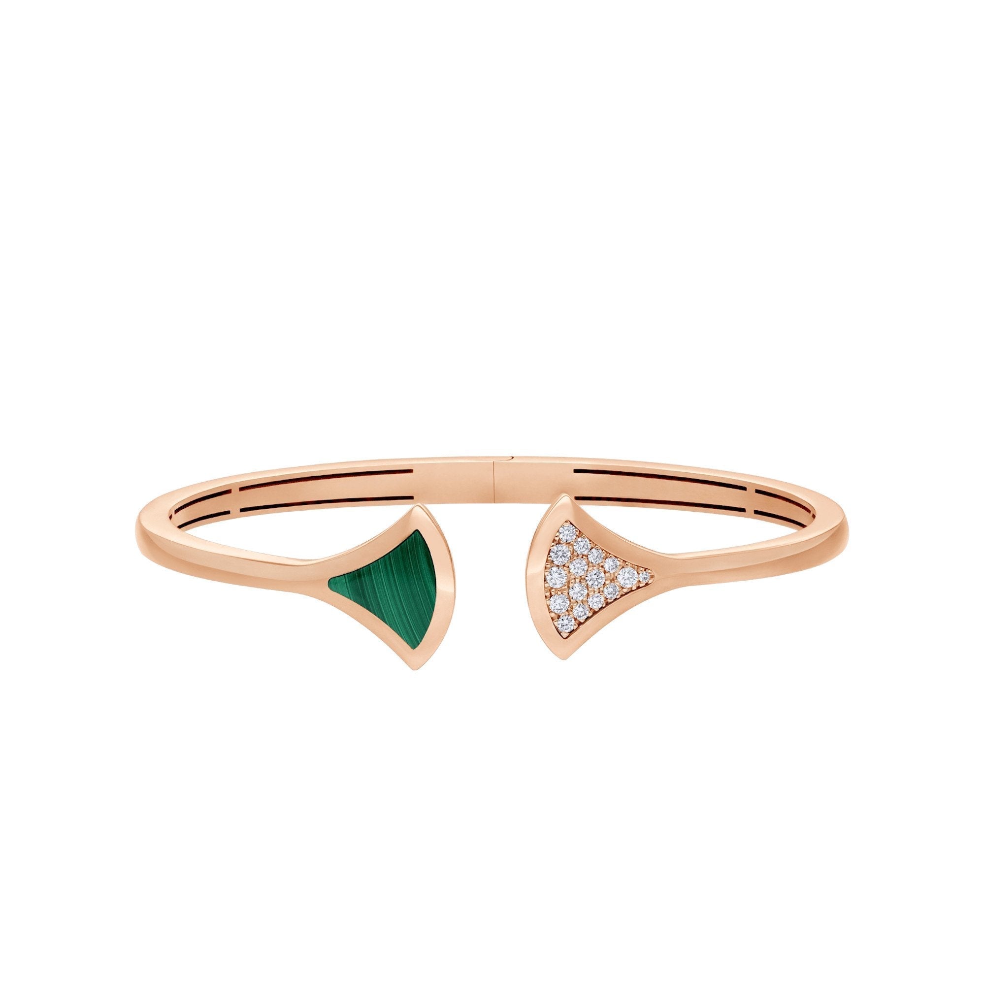 [Shinejoy]DREAM BRACELET OPEN MALACHITE PINK GOLD