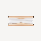 [Shinejoy]ZERO 1 TWO-BAND LOOPS AND WHITE CERAMIC SPIRAL PINK GOLD RING