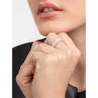 [Shinejoy]ZERO 1 TWO-BAND LOOPS AND WHITE CERAMIC SPIRAL PINK GOLD RING