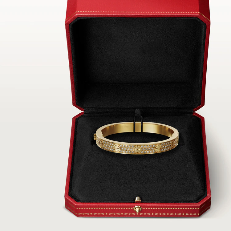 [Shinejoy] BRACELET LOVE 6,1 MM PALLIÉ DE DIAMANTS 