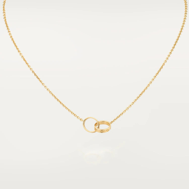 [Shinejoy] COLLIER LOVE DOUBLE ANNEAU OR