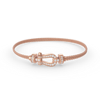 [Shinejoy]FORCE SMALL HORSESHOE  DIAMOND CHAIN ROPE BRACELET