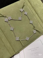 [Shinejoy Jewelry]CLOVER 10 MOTIFS  FULL DIAMOND NECKLACE
