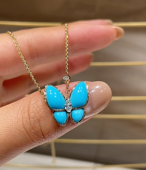 [Shinejoy] COLLIER PAPILLON DORÉ ET DIAMANTS