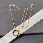 [Shinejoy] COLLIER LOVE 16MM 2 DIAMANTS