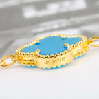 [⭐Shinejoy] クローバー 5モチーフ ターコイズブレスレットコレクション