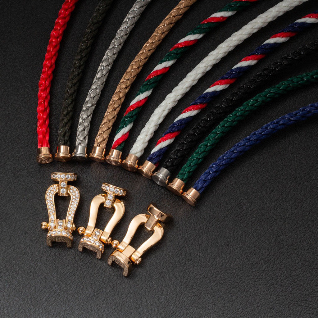 [Shinejoy]FORCE LARGE HORSESHOE FULL DIAMOND BRACELET ROSE GOLD