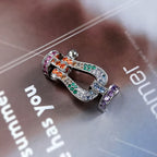 [Shinejoy]FORCE LARGE HORSESHOE  COLORED DIAMOND BRACELET ROSE GOLD