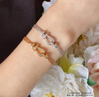 [Shinejoy]FORCE SMALL HORSESHOE  DIAMOND CHAIN ROPE BRACELET