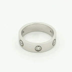 [Shinejoy]LOVE RING 5.5MM 3 DIAMONDS SILVER