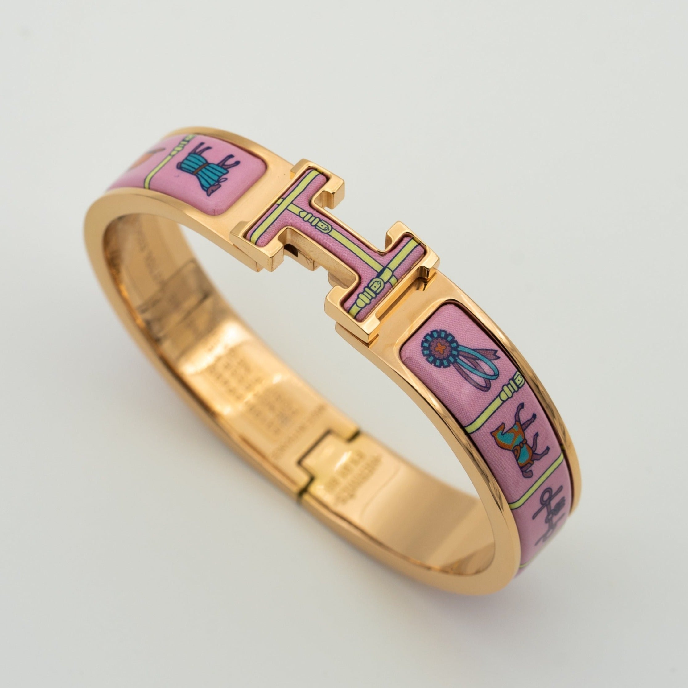 [Shinejoy]H PINK GOLD BRACELET PINK CERAMIC
