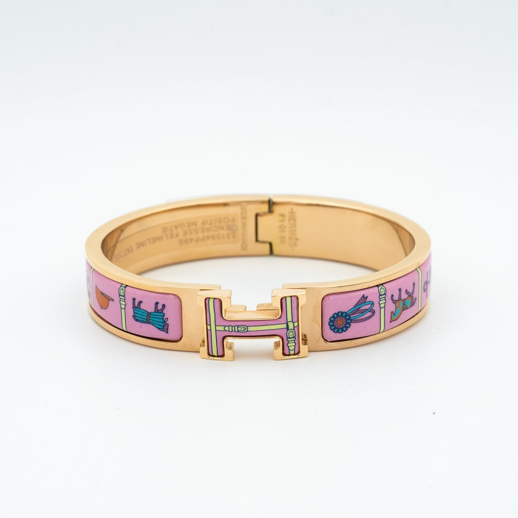 [Shinejoy]H PINK GOLD BRACELET PINK CERAMIC