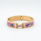 [Shinejoy]H PINK GOLD BRACELET PINK CERAMIC