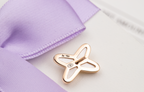 [Shinejoy]JEUX DE WHITE MOP PINK GOLD DIAMOND OREILLES