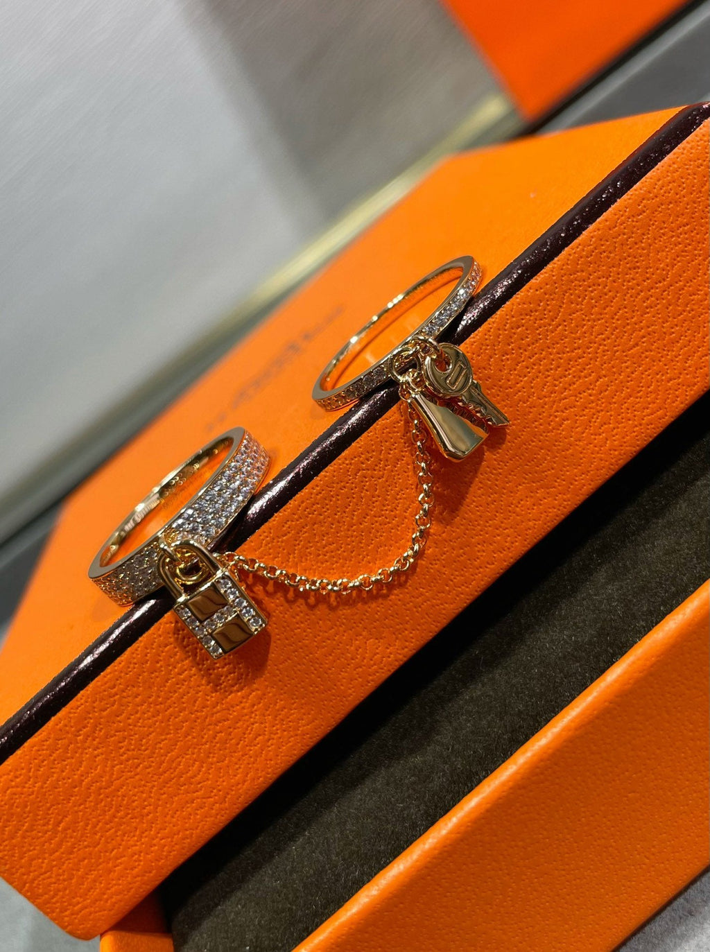 [Shinejoy]HM KELLY CLOCHETTE DOUBLE RING IN  WITH DIAMONDS