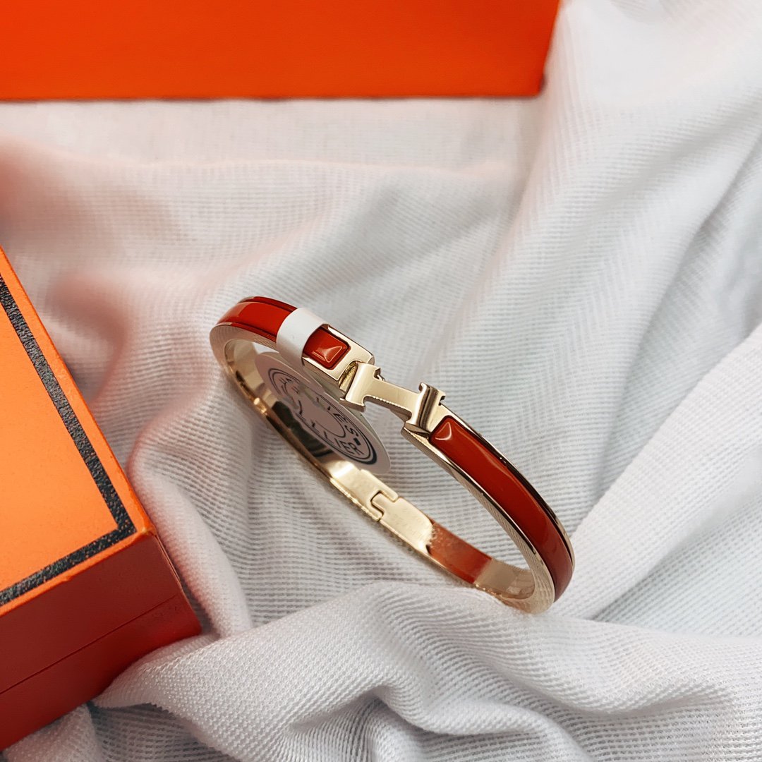 [Shinejoy]CLASSIC HM CLIC RED 8MM ENAMEL BRACELET
