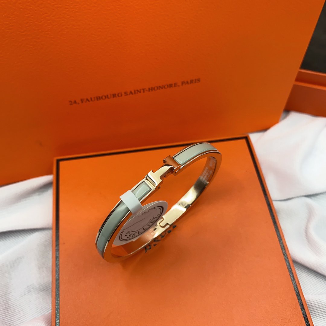 [Shinejoy]CLASSIC HM CLIC GREEN 8MM ENAMEL BRACELET