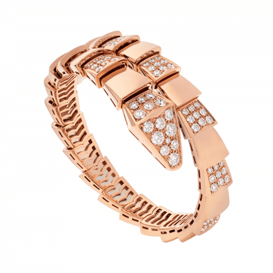 [Shinejoy]SERPENTI WIDE BRACELET PINK GOLD DIAMOND