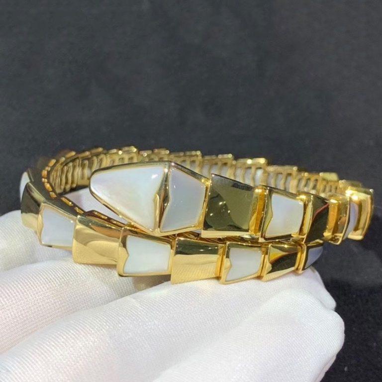 [Shinejoy]SERPENTI BRACELET MOP GOLD
