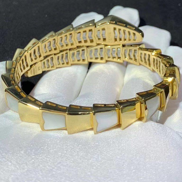 [Shinejoy]SERPENTI BRACELET MOP GOLD