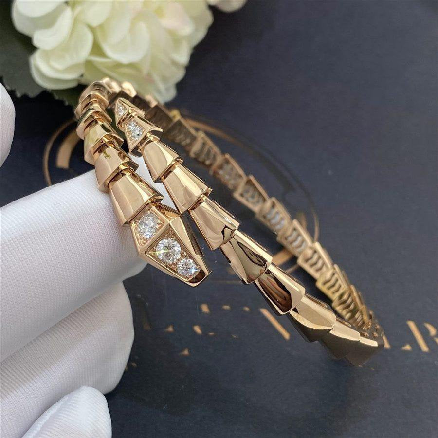 [Shinejoy]SERPENTI BRACELET DIAMONDS PINK GOLD