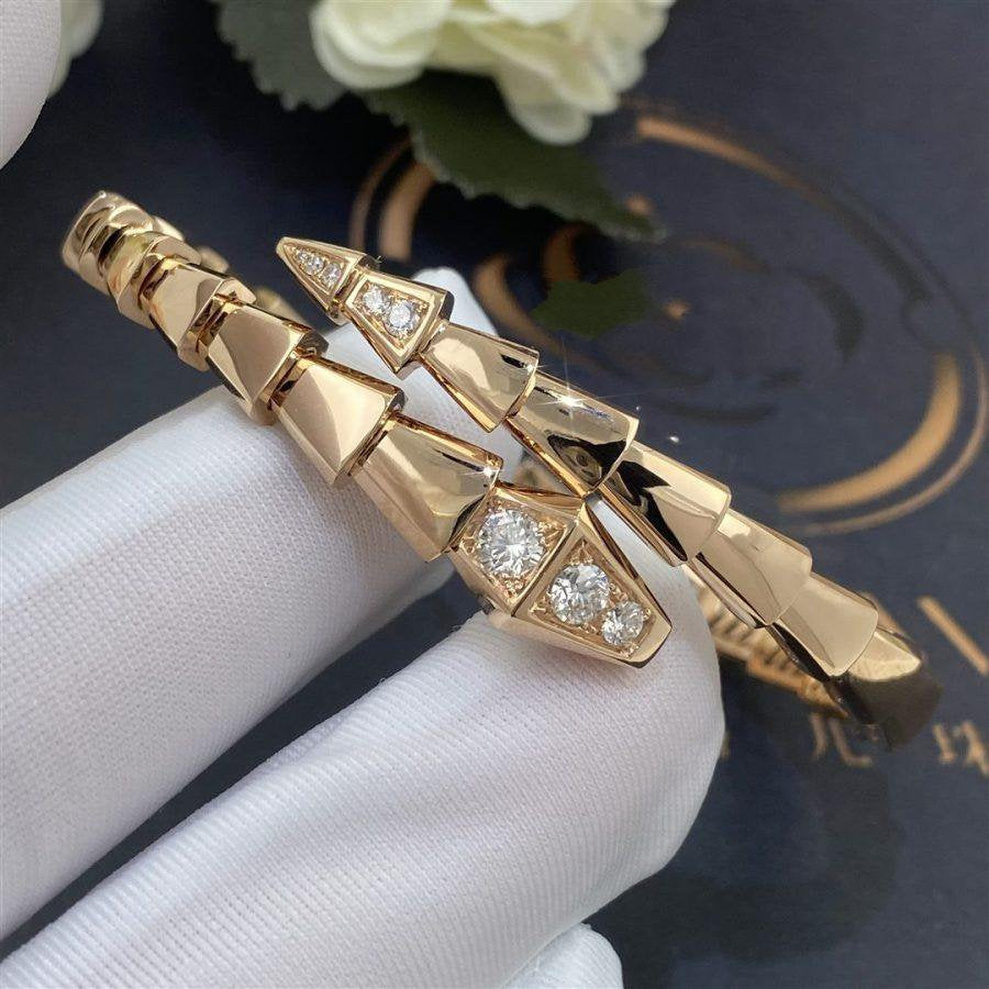 [Shinejoy]SERPENTI BRACELET DIAMONDS PINK GOLD