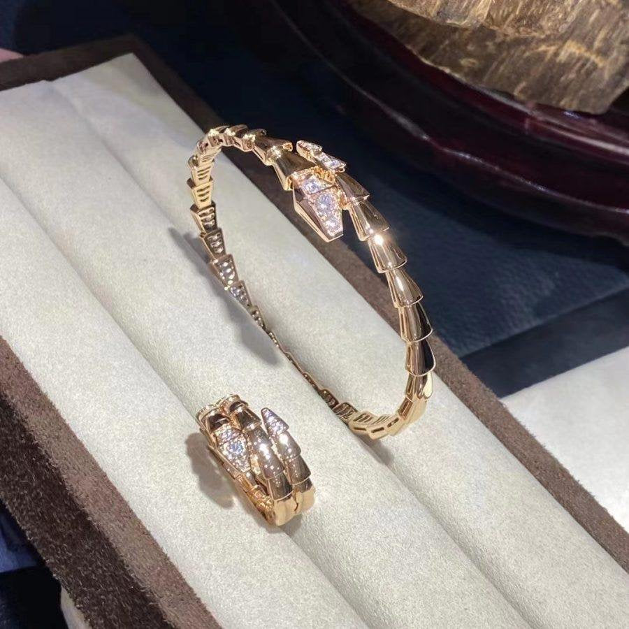 [Shinejoy]SERPENTI BRACELET DIAMONDS PINK GOLD