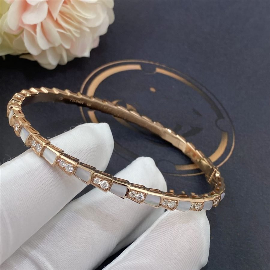 [Shinejoy]SERPENTI BRACELET PINK GOLD MOP DIAMOND
