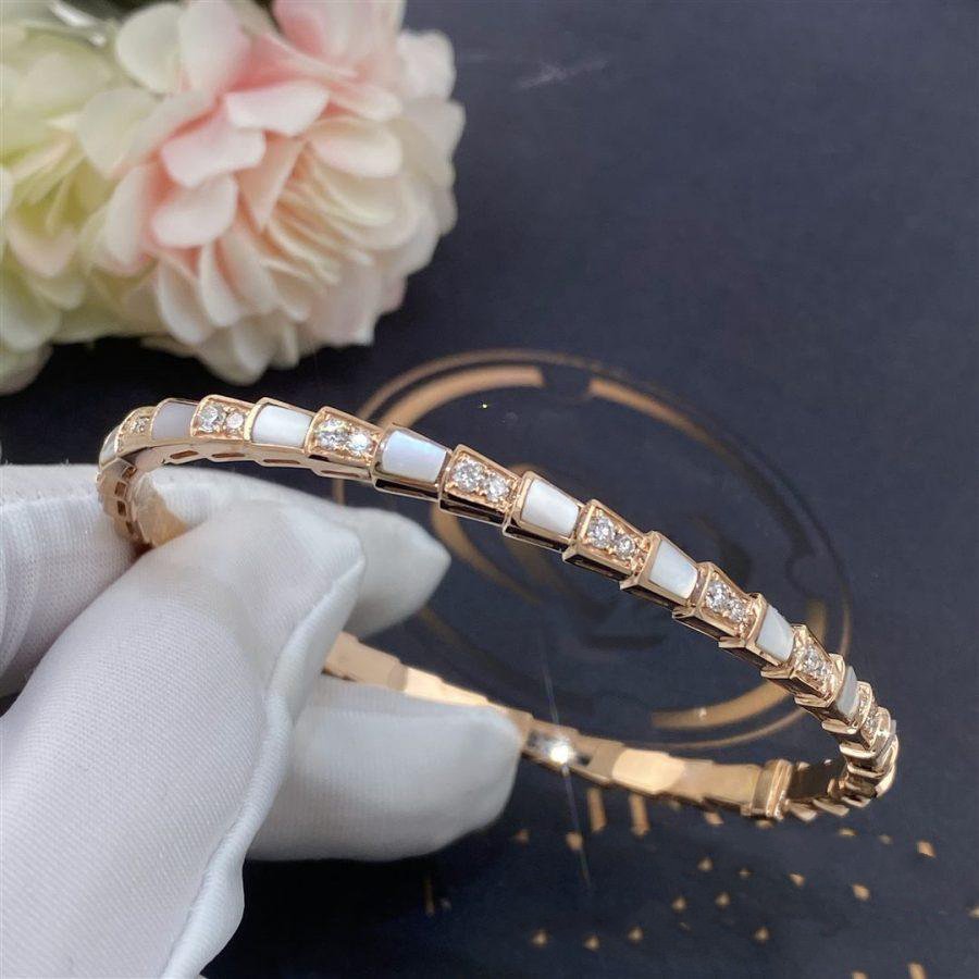 [Shinejoy]SERPENTI BRACELET PINK GOLD MOP DIAMOND
