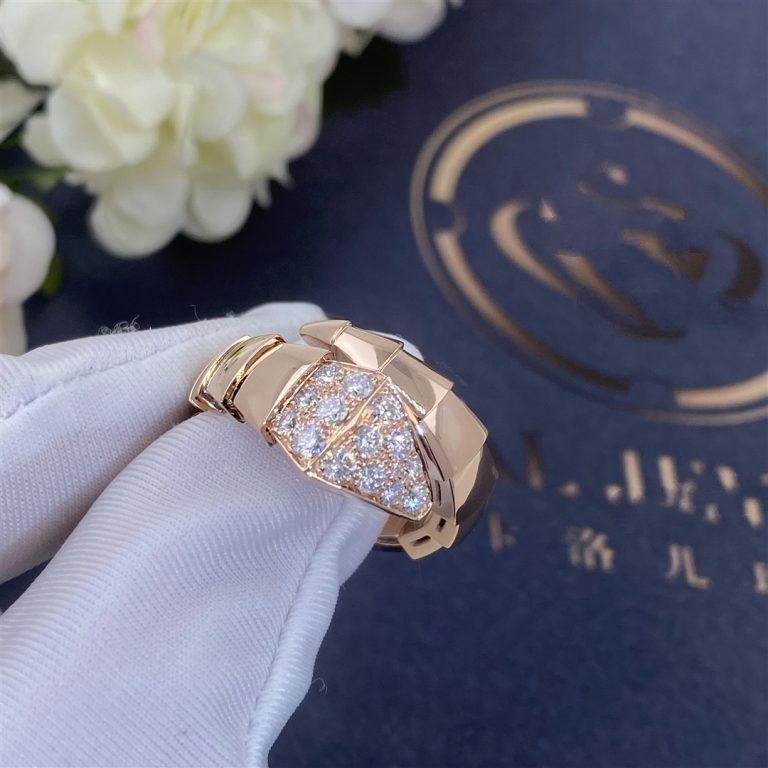 [Shinejoy]SERPENTI RING PINK GOLD DIAMOND