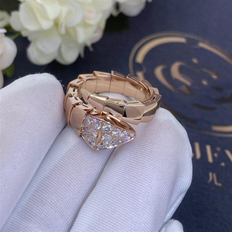 [Shinejoy]SERPENTI RING PINK GOLD DIAMOND