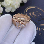 [Shinejoy]SERPENTI RING PINK GOLD DIAMOND